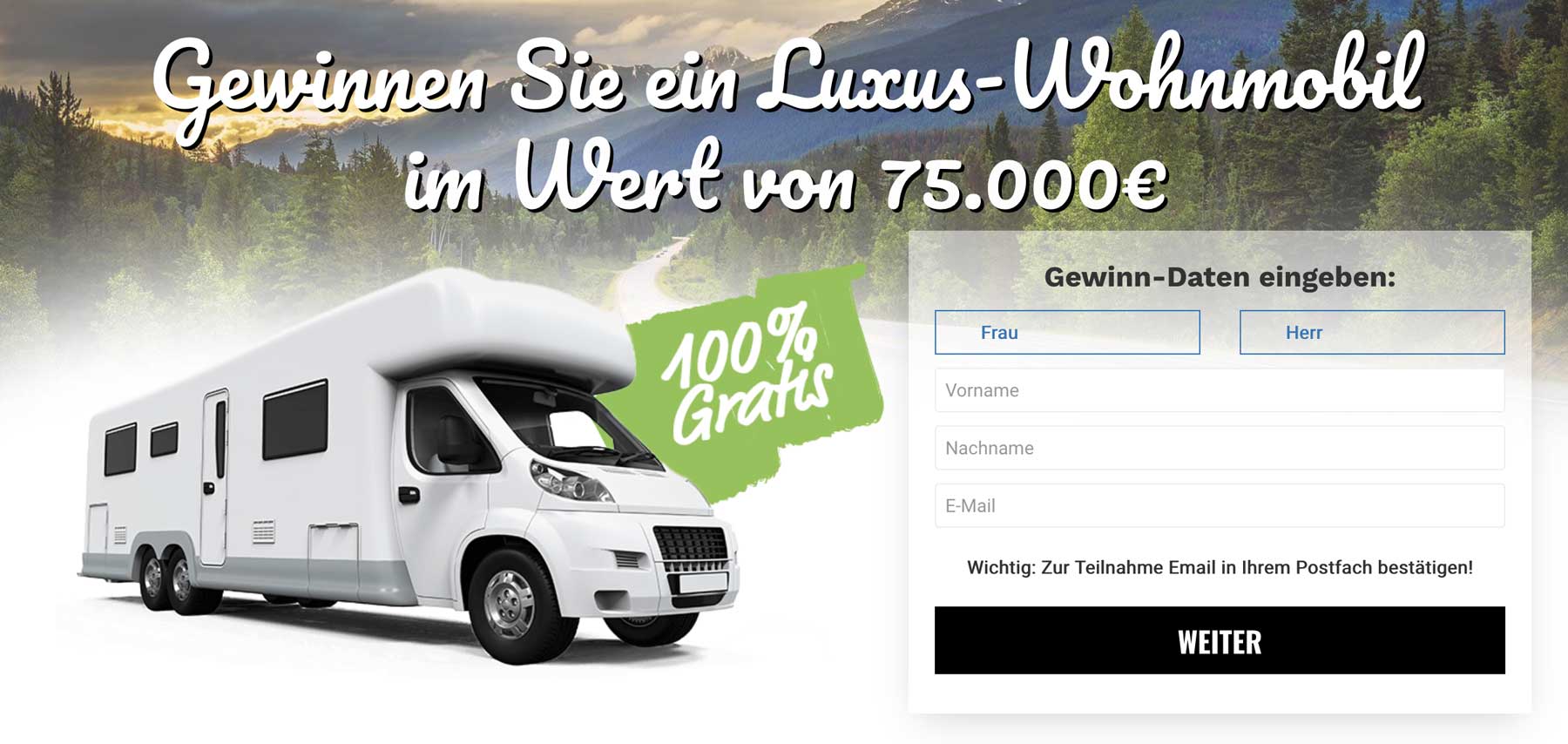 Wohnmobil-Gewinnspiel