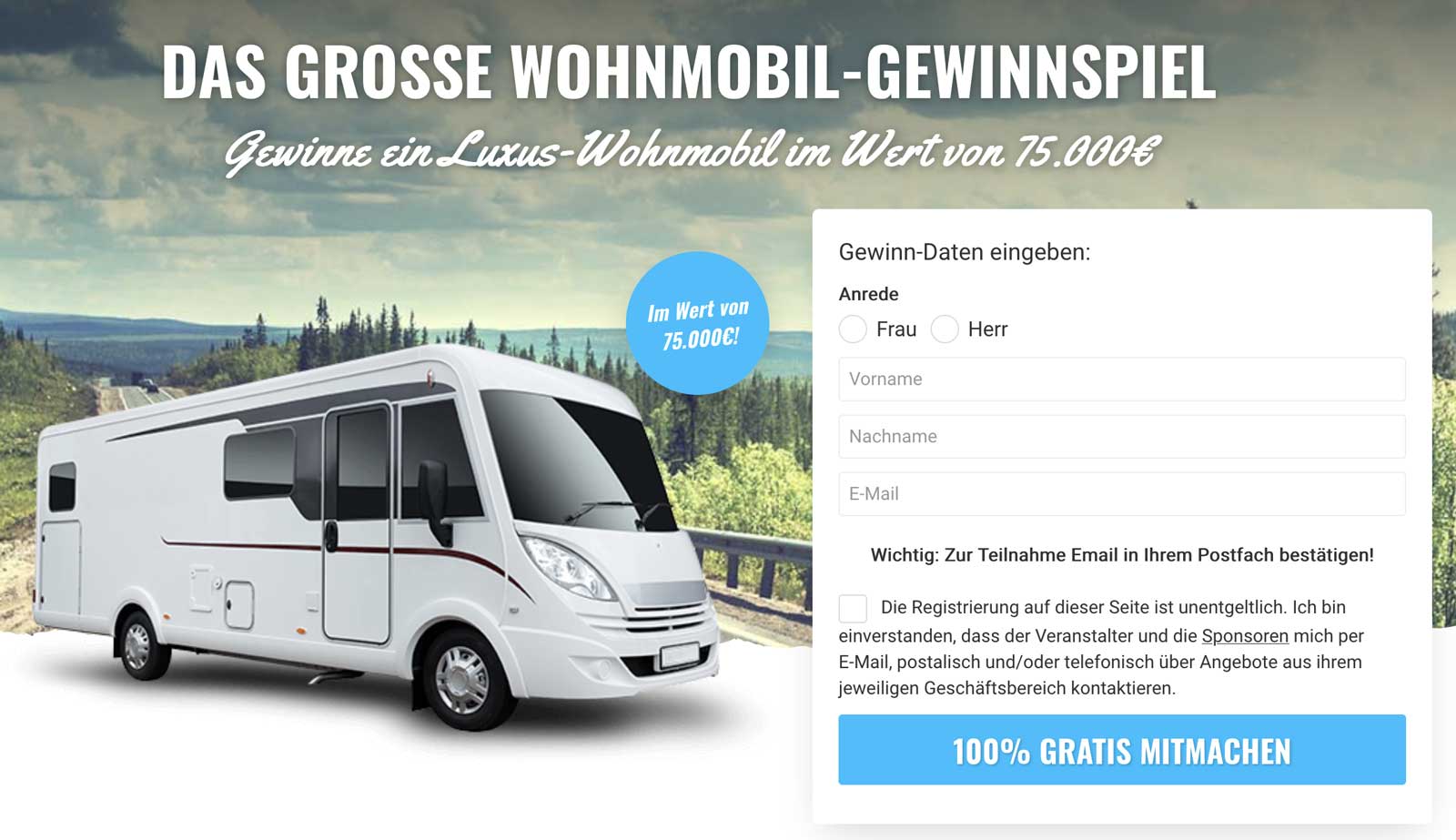 Wohnmobil gewinnen