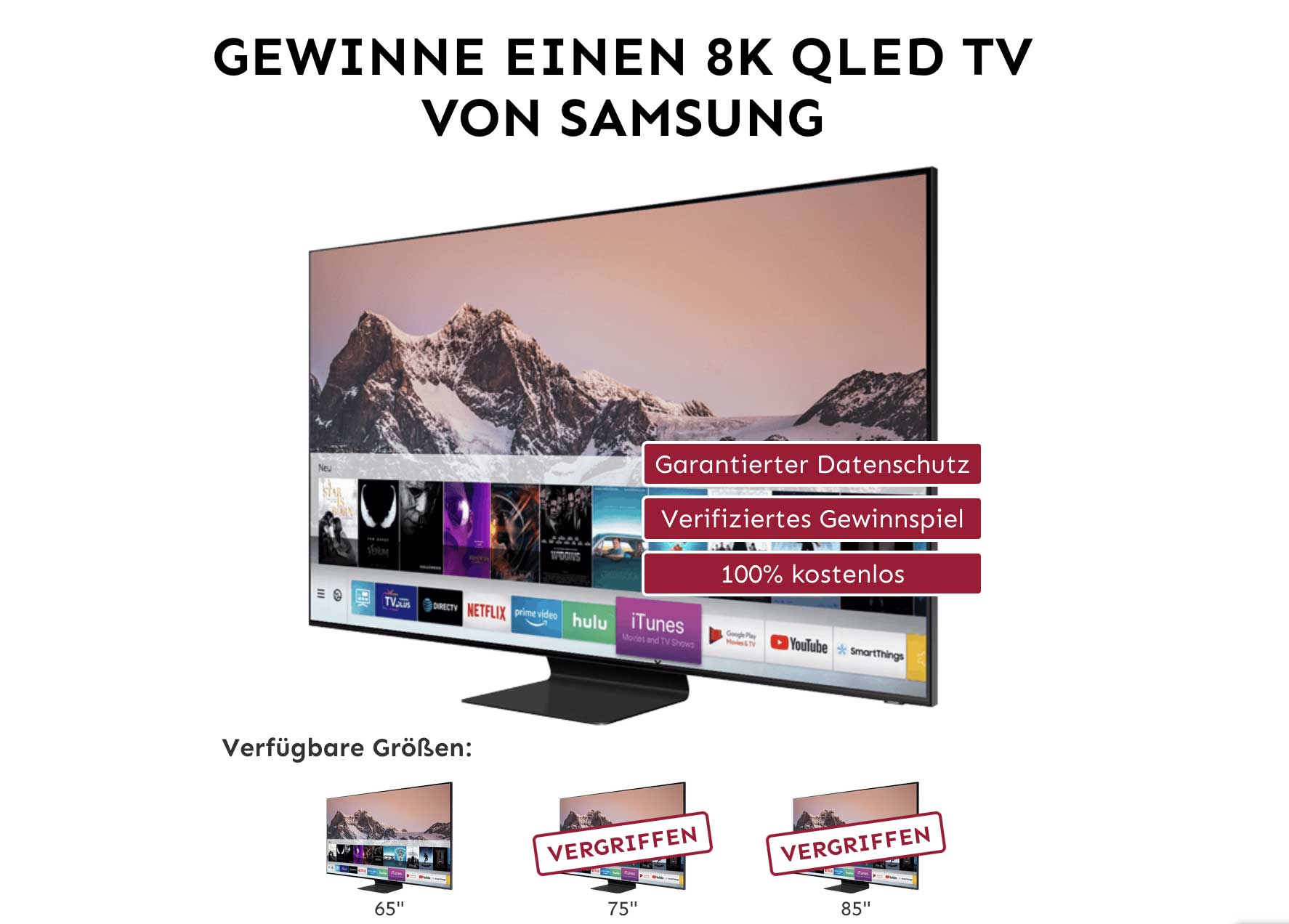 Samsung Smart TV Gewinnspiel